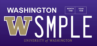 Sample license plate for University of Washington