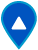 blue map marker with triangle