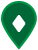 green map marker with diamond symbol