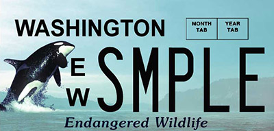 Image of Endangered Wildlife license plate