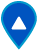 blue map marker with triangle