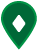 green map marker with diamond symbol
