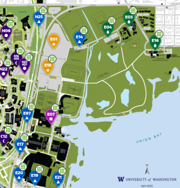 East Campus Pay by Phone Locations