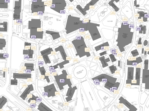 map of bike racks