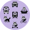 huskies using mixed modes of travel