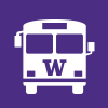 uw shuttles icon - a bus with a w on front of it
